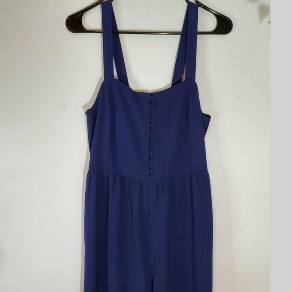 Madewell Smocked Button-Front Crop Jumpsuit - Picture 4 of 12